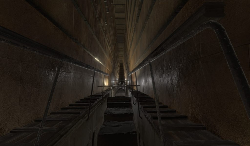 A glimpse inside the Great Gallery. The void is located directly above this spectacular structure, and it’s roughly the same size and shape. (Image: ScanPyramids Mission)